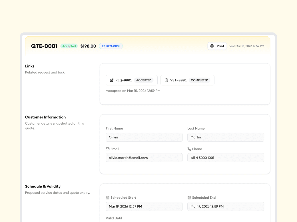 Homitask screenshot — Approve with a single tap