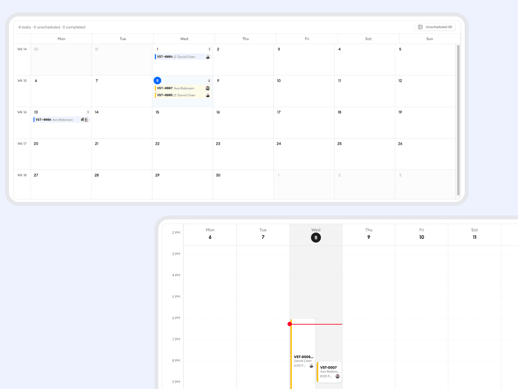 Homitask scheduling & jobs screenshot
