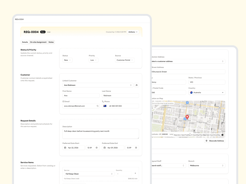Homitask screenshot — Capture every detail upfront