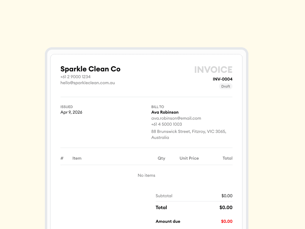 Homitask screenshot — From quote to payment — fast and professional